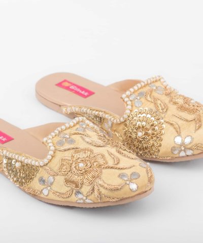 Golden Zardosi Slip On Mojadis