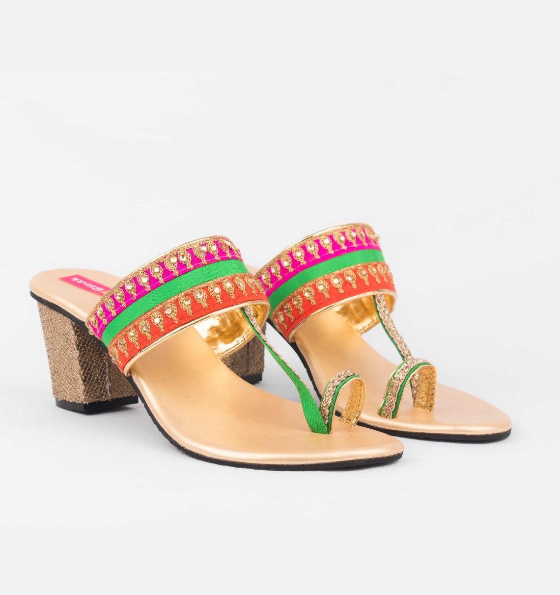 Box heel best sale sandals on sale