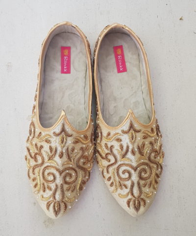 Beige Zardosi Mojadis