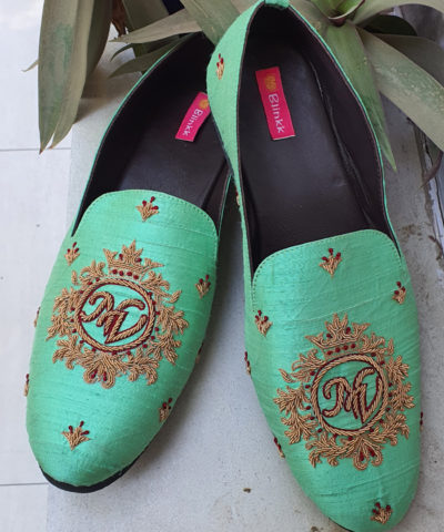 Sea Green Personalised Loafers