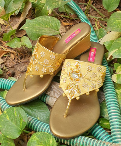 Neutral Zardosi Wedges