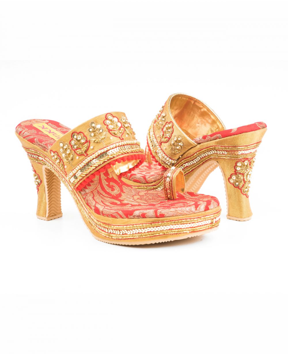 Buy Purple Embroidered Peep Toe Embellished Heels by Veruschka by Payal  Kothari Online at Aza Fashions.