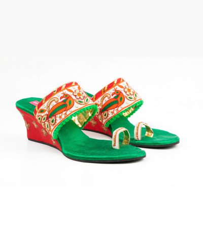 Multicolor Peacock Wedges