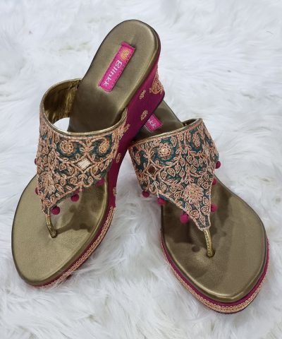 Turquoise Pink Marodi Platforms
