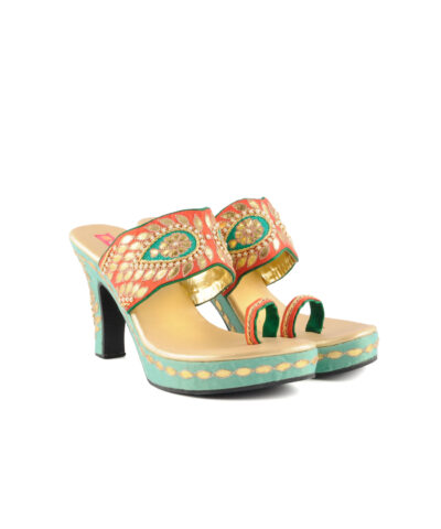 Orange Mint Green Stilettos