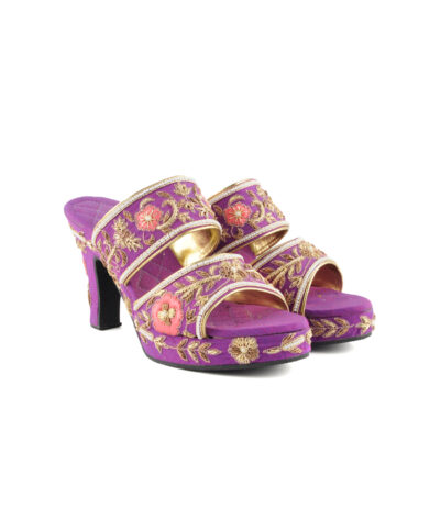 Mauve Zardosi Stilettos