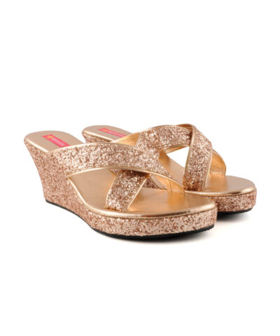 Rose Gold Glitter Platforms